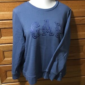 GAP Women's Classic Blue Crew Neck Sweater